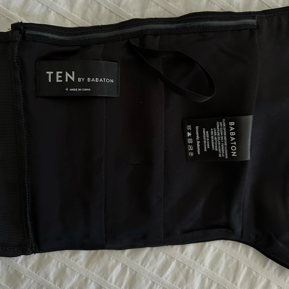 Babaton blaze corset top. Strapless, satin corset top with boning. - Picture 3 of 5